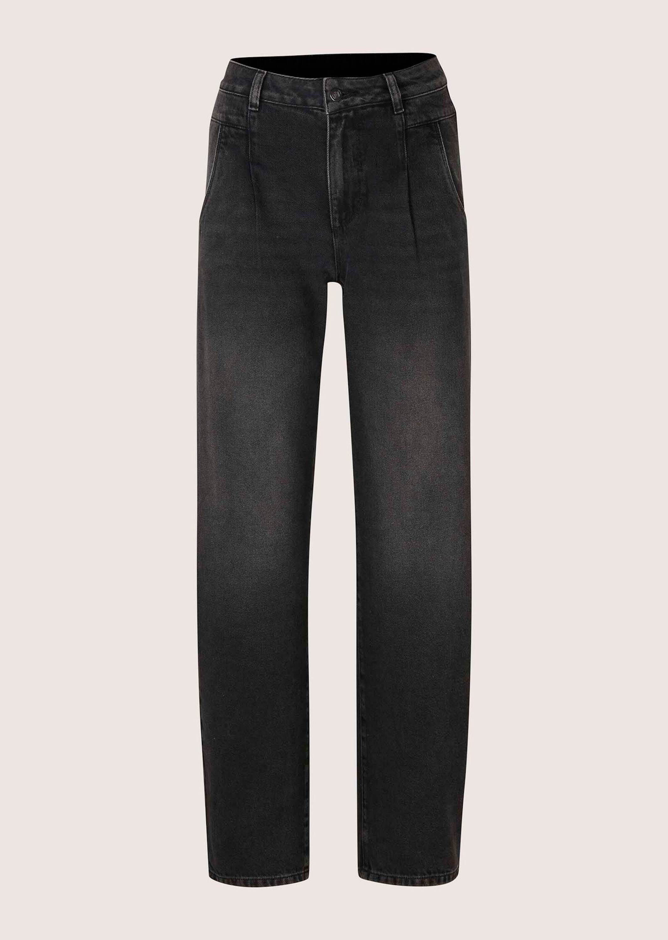 MADELEINE Gerade Jeans Modische Barrel-Leg-Jeans Weiche O-Form mit Bundfalte, Formbund & 4-Pocket-Design – Bild 5 von 5
