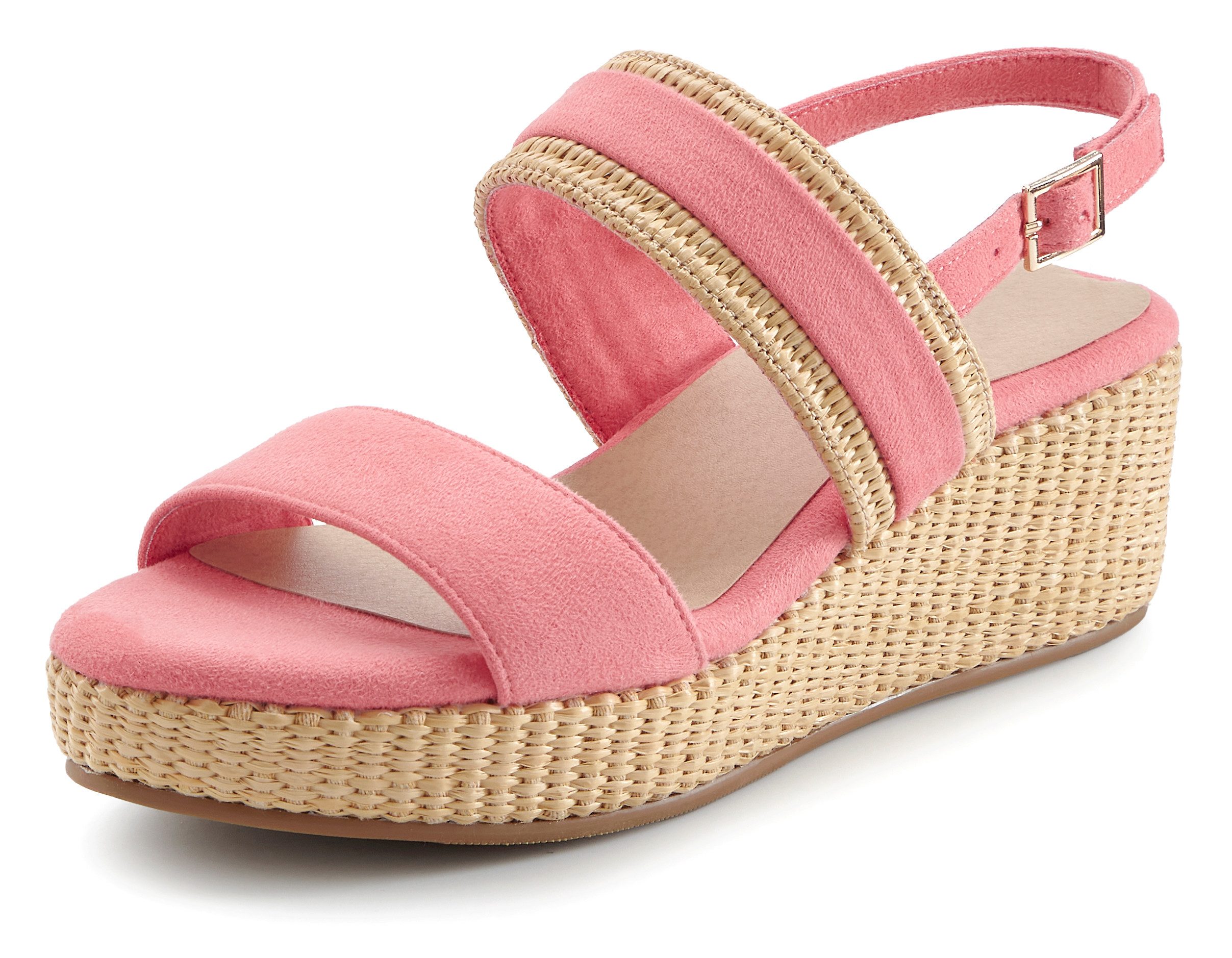 Beachtime by Lascana Sommerschuh, Sandale, offener Schuh, Keilsandalette, Sandalette NEU mit Keilabsatz VEGAN