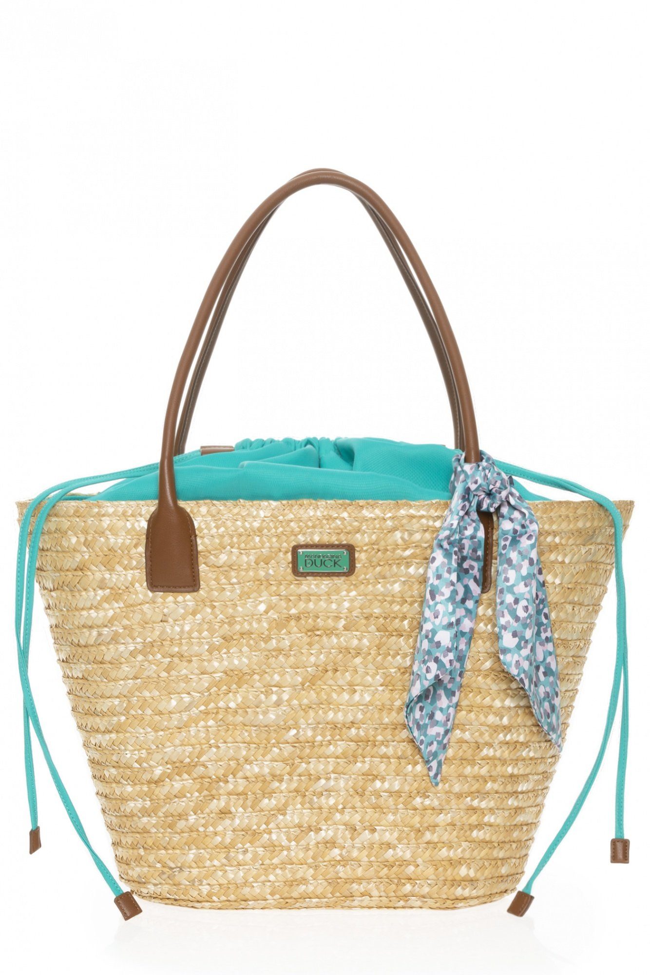 Mandarina Duck Schultertasche Seashell Straw Bag Lapis