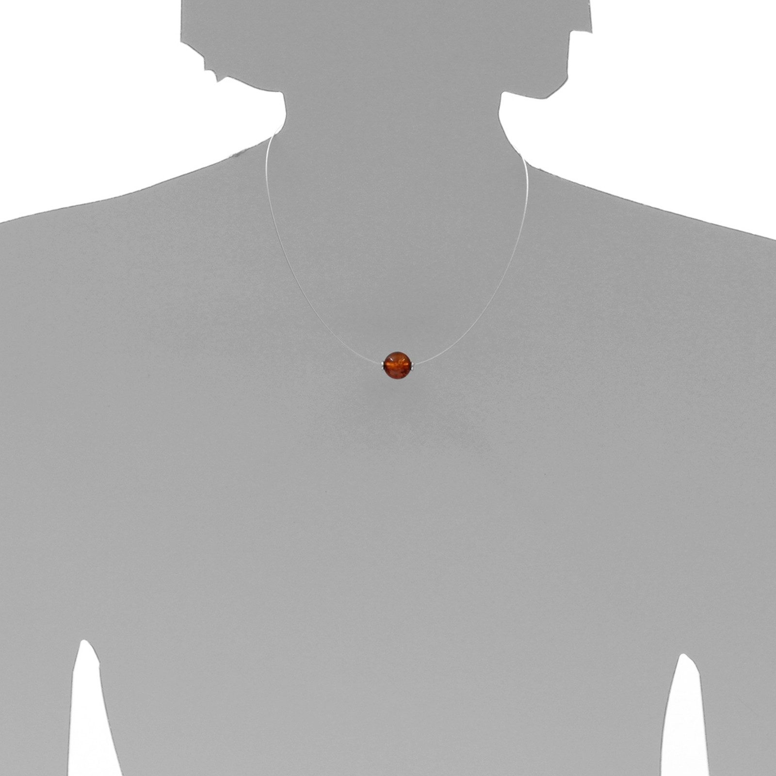 OSTSEE-SCHMUCK Collier Ostsee-Schmuck Collier Bernsteinkugel 11 mm (1-tlg) – Bild 4 von 5