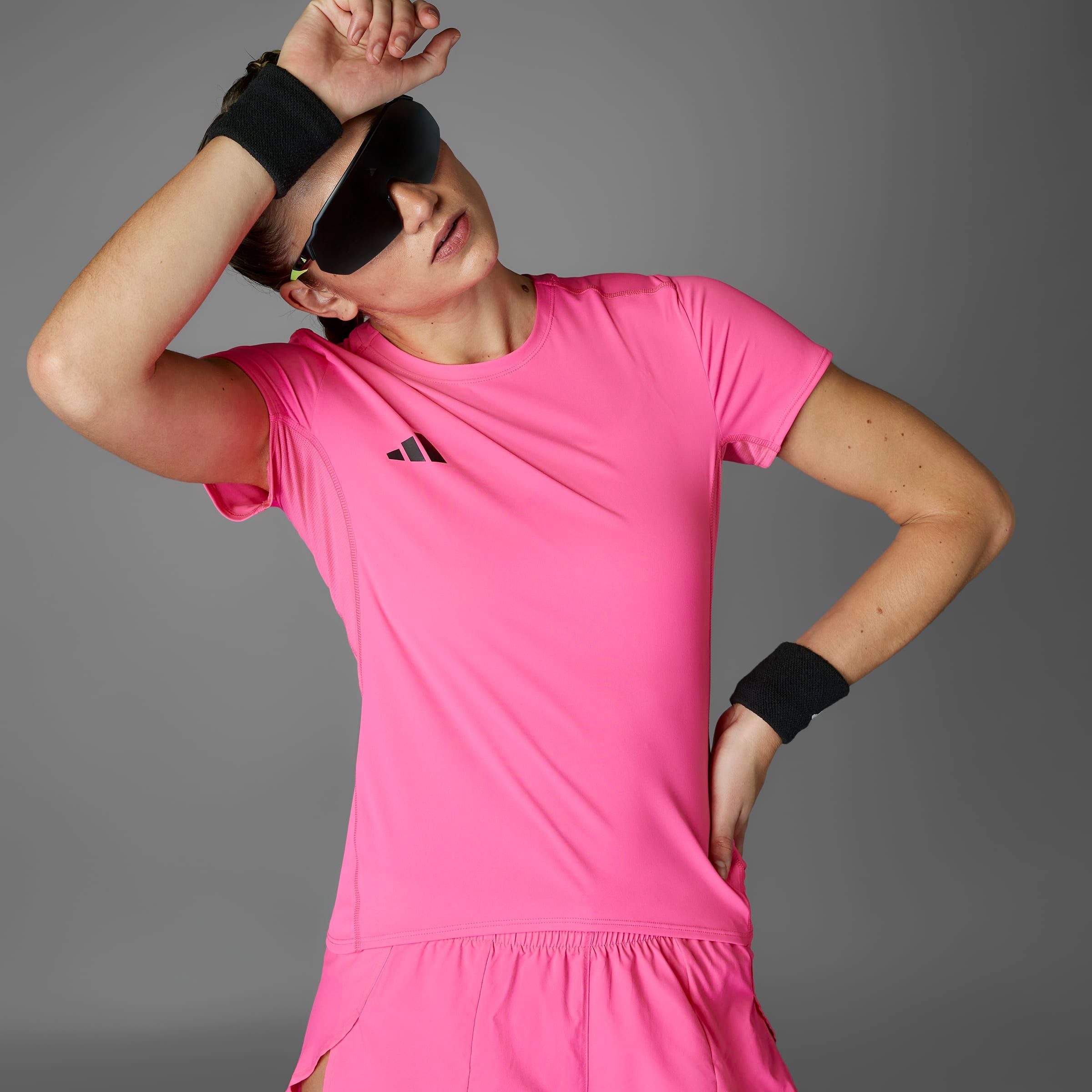 adidas Performance Laufshirt ADIZERO E TEE für Erwachsene, ohne Verschluss, mit Rundhalsausschnitt