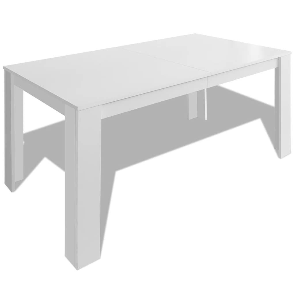 vidaXL Esstisch Esstisch 140x80x75 cm Weiß (1-St), Esstisch Weiß Esszimmertisch Esszimmer Küchentisch Speisetisch Tisch