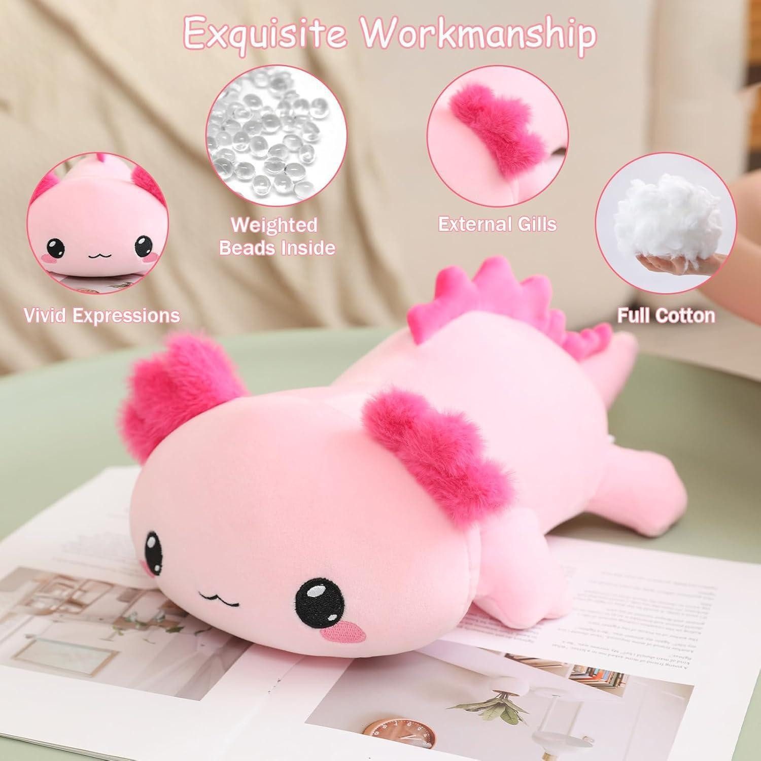 LuxusKollektion Kuscheltier Plüschtier Axolotl Kuscheltier Kissen Geschenk Axolotl 60CM
