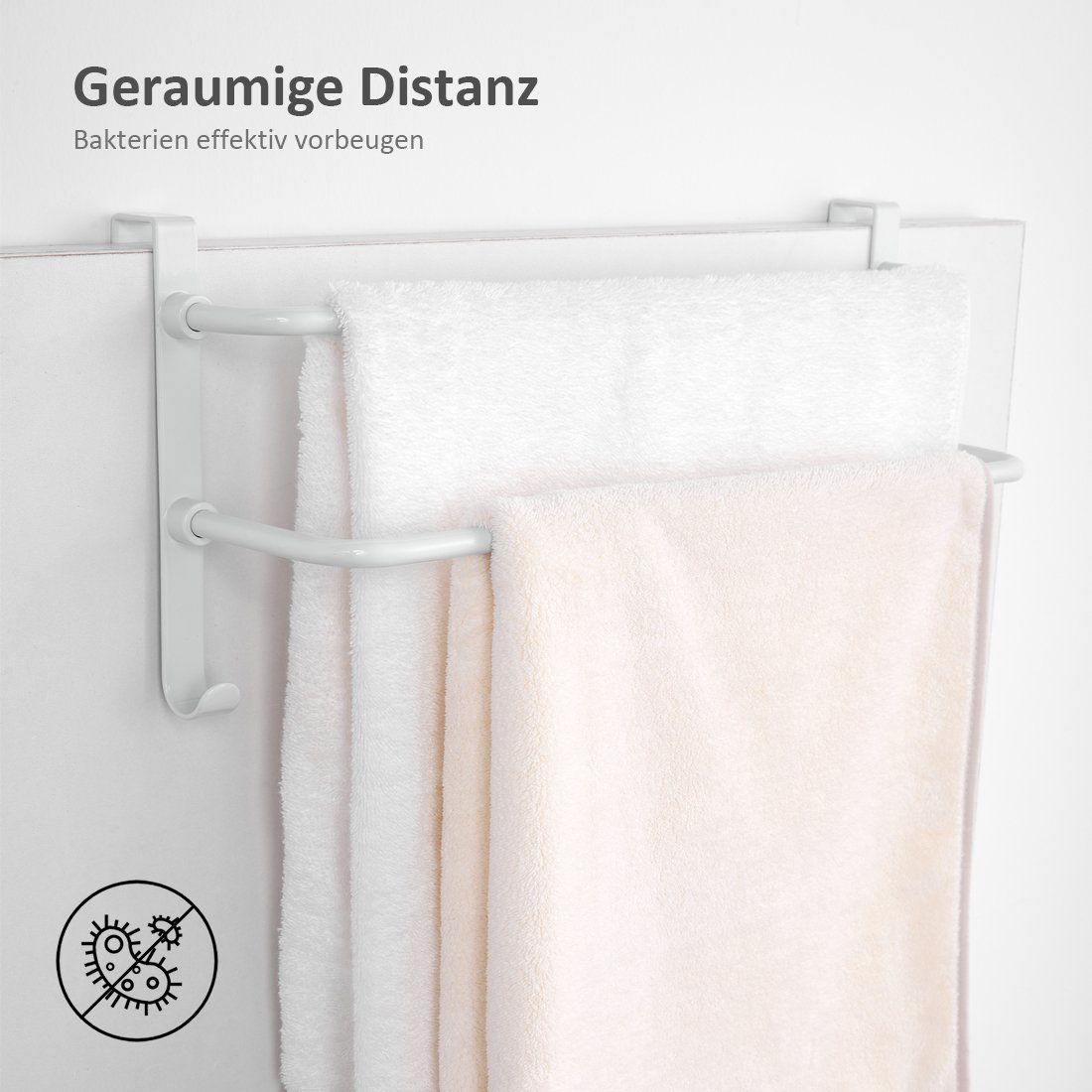 EMKE Handtuchhalter Edelstahl Wand-Handtuchhalter mit Haken günstig online kaufen