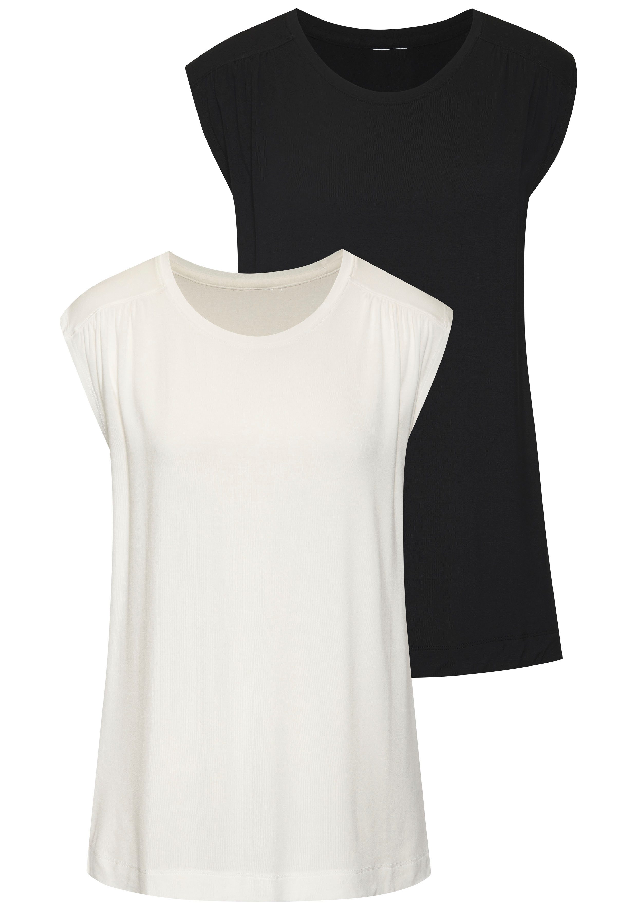 LASCANA Shirttop mit Schulterraffung aus weichem Viskose-Stretch. € 39,98, (€ 19,99 pro 1 Stk).