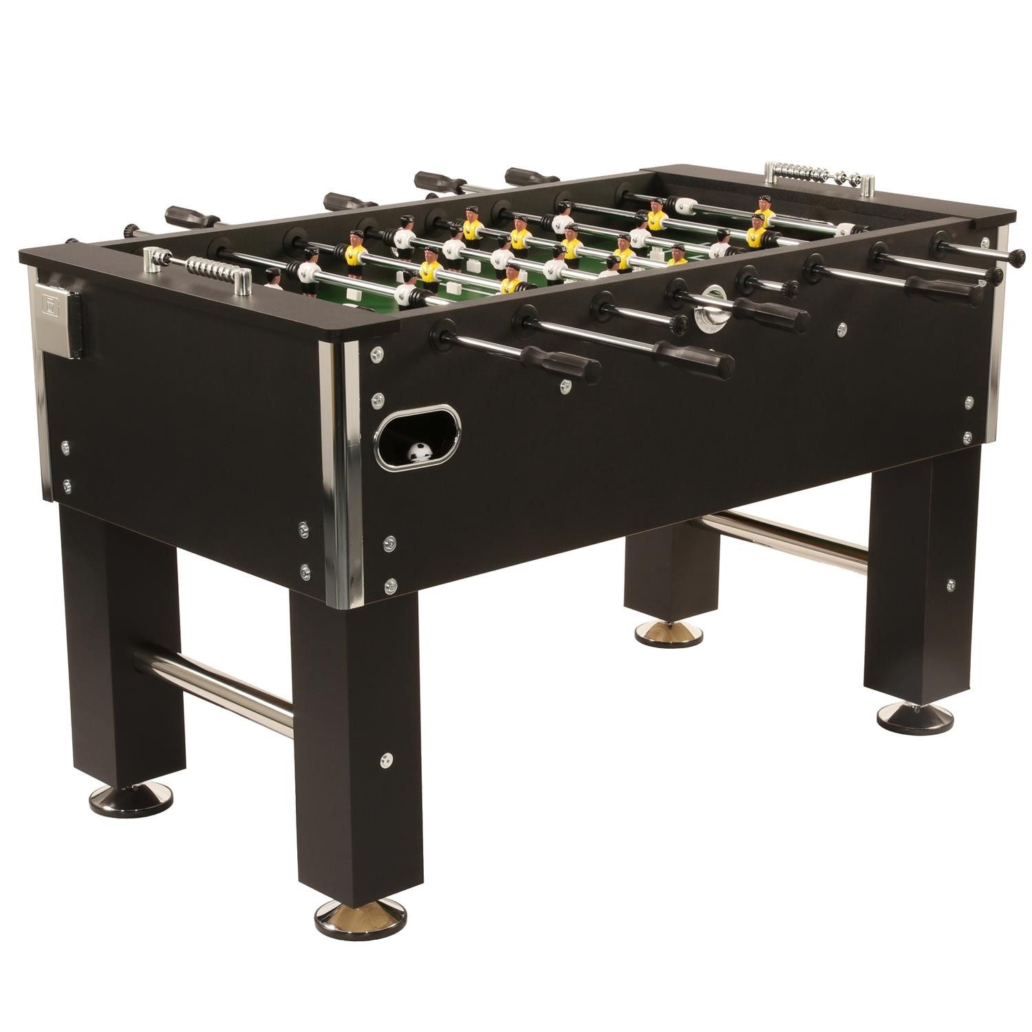 Bandito Kickertisch Tischkicker Profi Soccer Deluxe in schwarz, 140 x 134 x 88 cm, Tischkicker Kickertisch