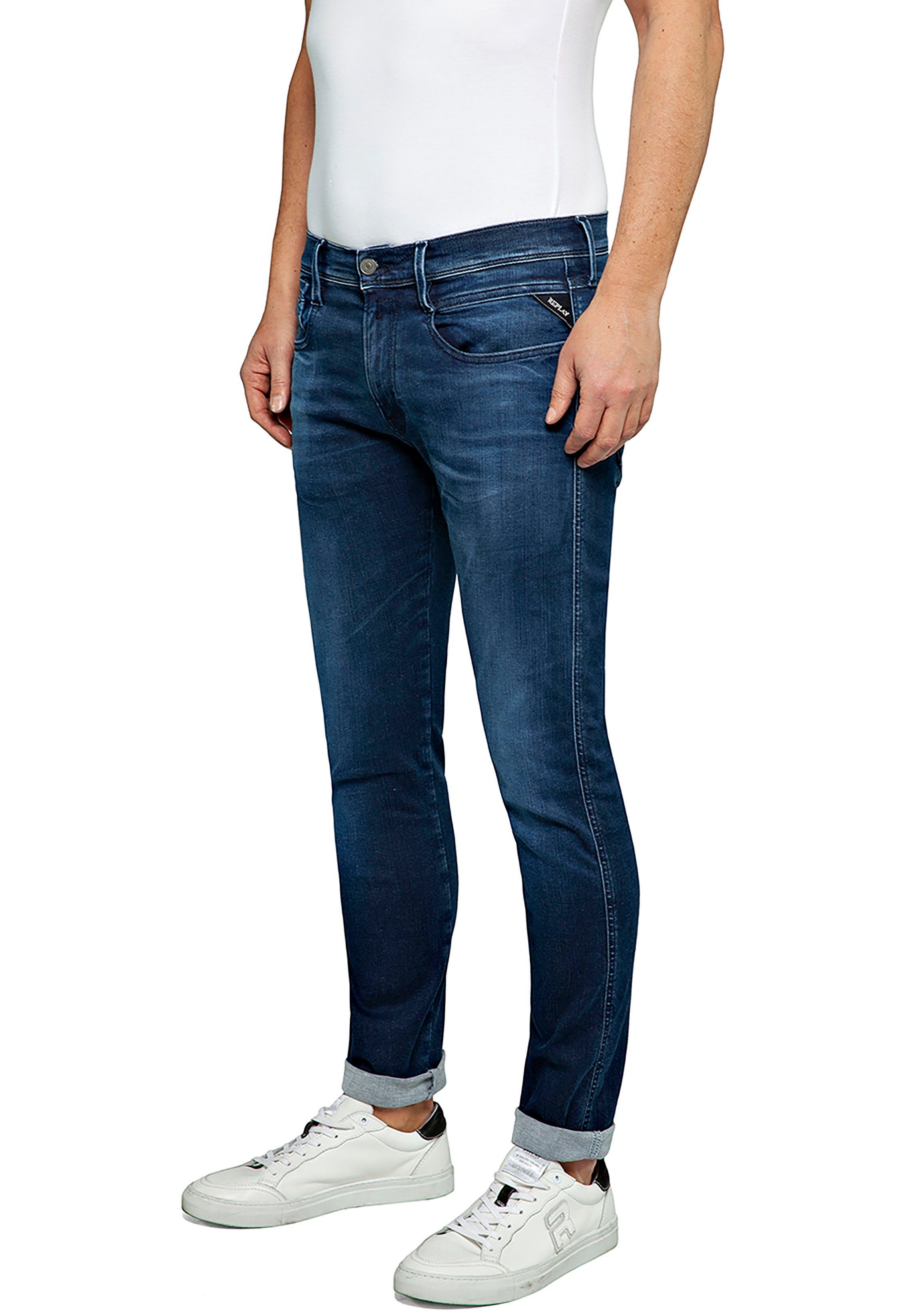 Replay Slim-fit-Jeans ANBASS HYPERFLEX BIO mit Stretch-Anteil günstig online kaufen
