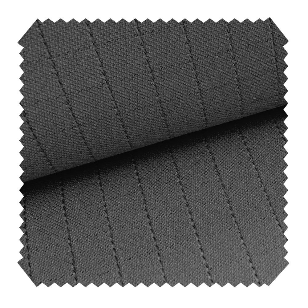 novely® Stoff XENON PROTECT - Flammhemmender Satinstoff mit Kohlenstofffasern - Anti, Flammhemmend, Anti-elektrostatisch, Robust, Meterware, 1lfm