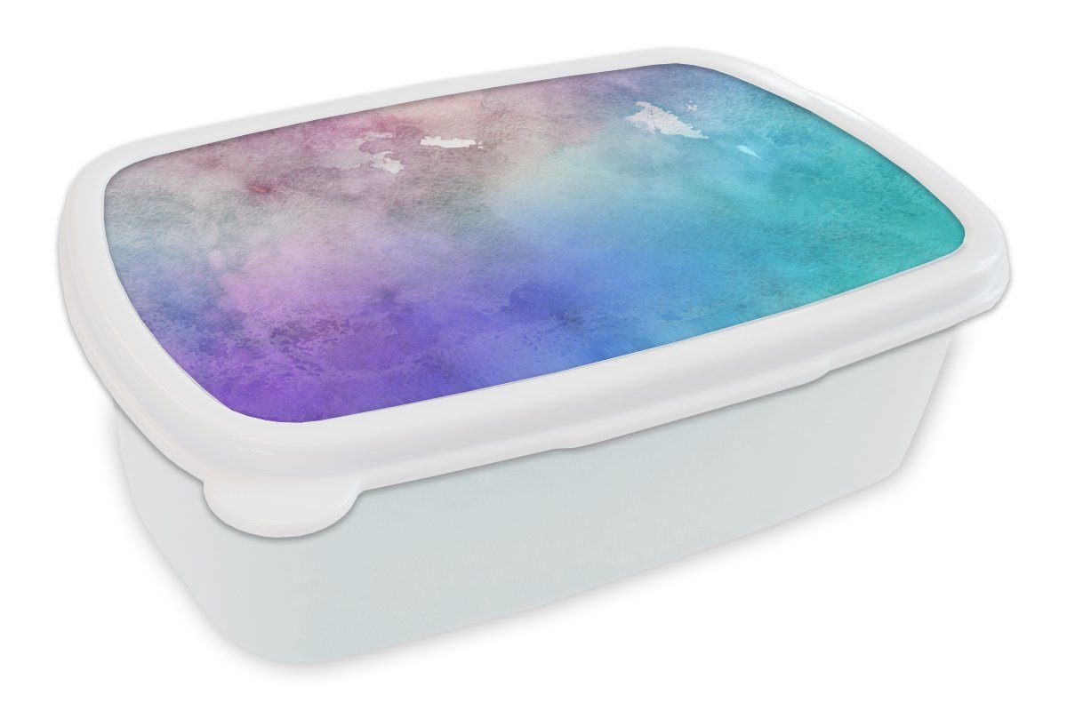 Günstigster Preis MuchoWow Lunchbox Aquarell - Kunststoff, - Brotbox Jungs für Lila (2-tlg), und Mädchen und Grün, Erwachsene, Brotdose, weiß Braun für - Kinder