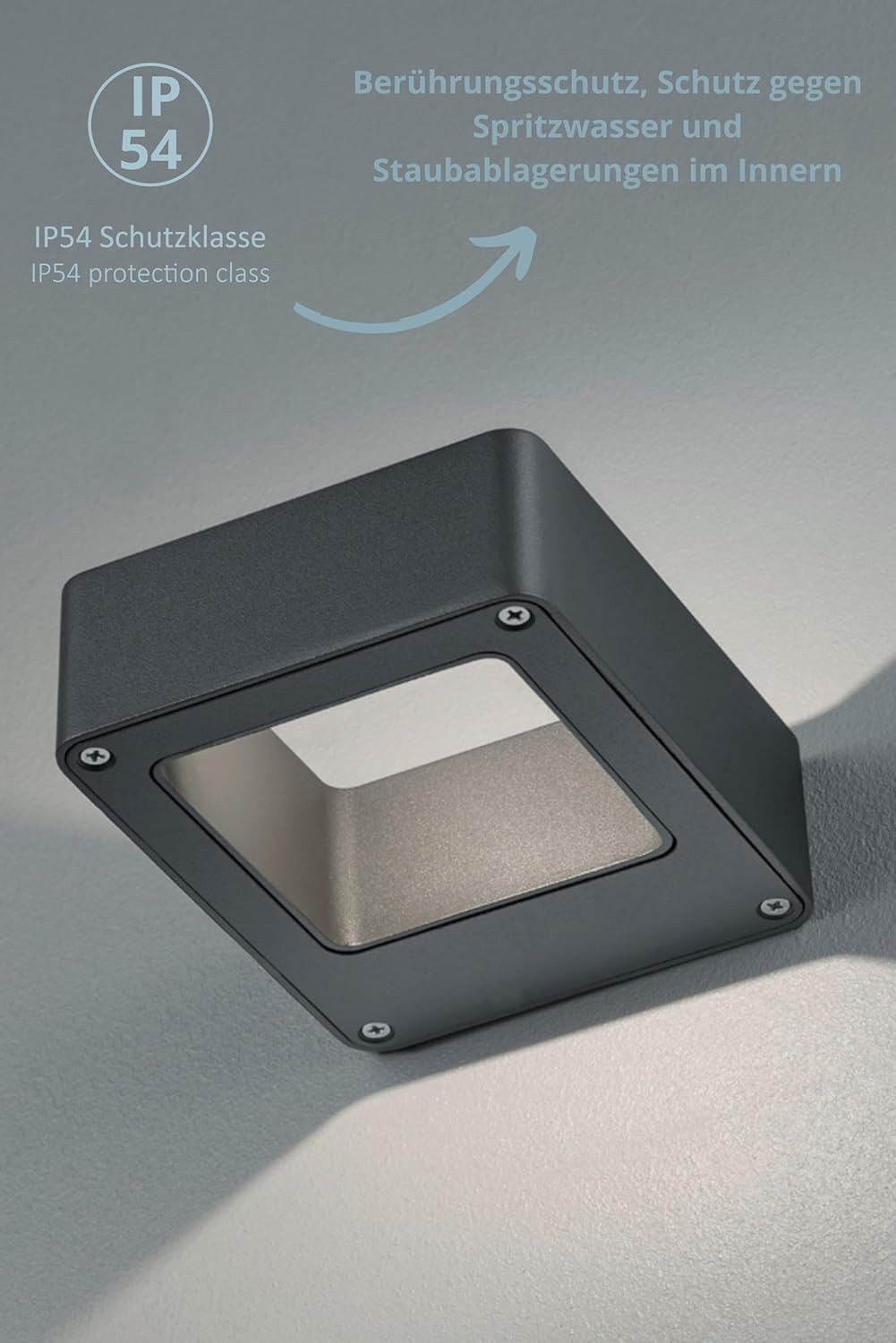 lightling LED Außen-Wandleuchte Randy, LED fest integriert, Warmweiß, Up- and Down Beleuchtung, IP54 Outdoor