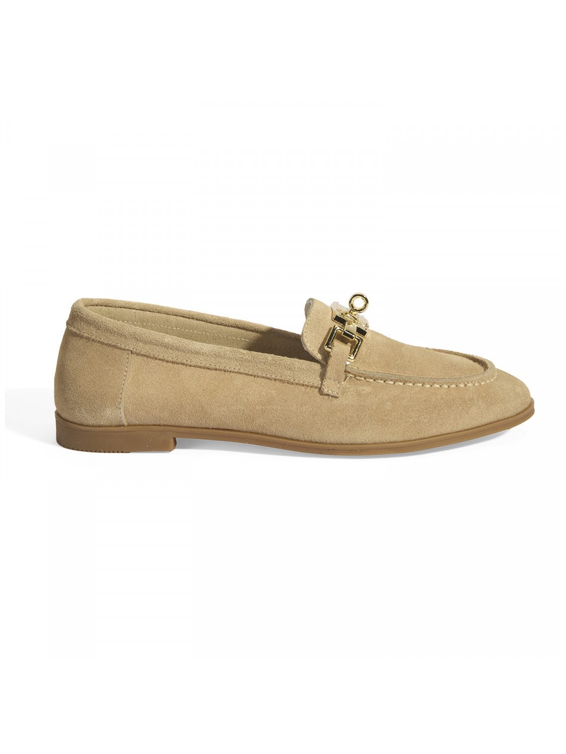 Desa Damen-Slipper aus Wildleder – Flacher Absatz, ohne Verschluss Loafer günstig online kaufen