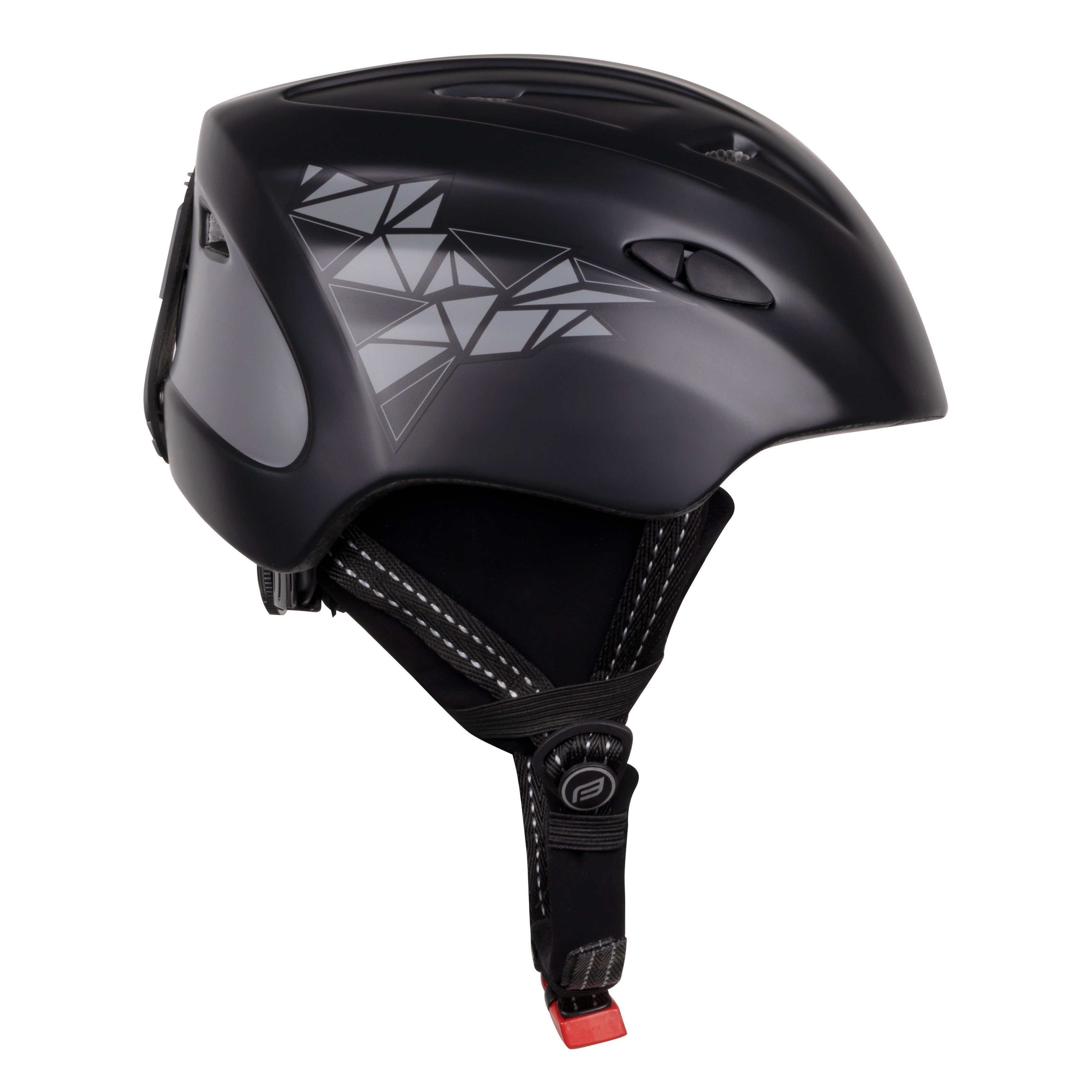 FORCE Skihelm Helm FORCE SKI mattschwarz grey print XS-S