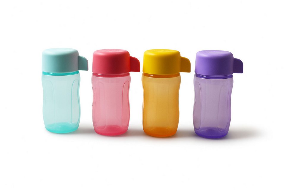 TUPPERWARE Trinkflasche Eco 90 ml lila + rosa + orange + blau Vitamin Shot, Wasserflasche