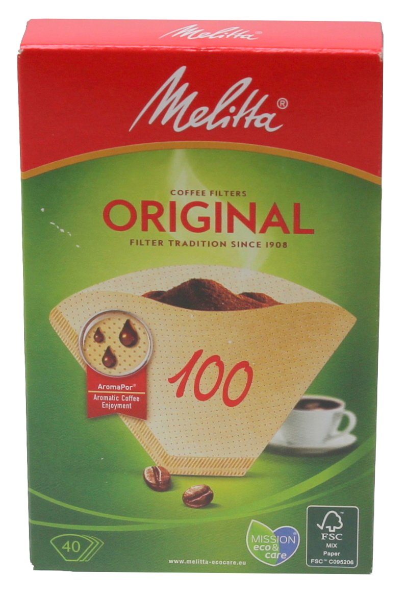/ Kaffeefilter 40 Größe Filterkaffeemaschine Melitta Melitta 100 6627300 Stück