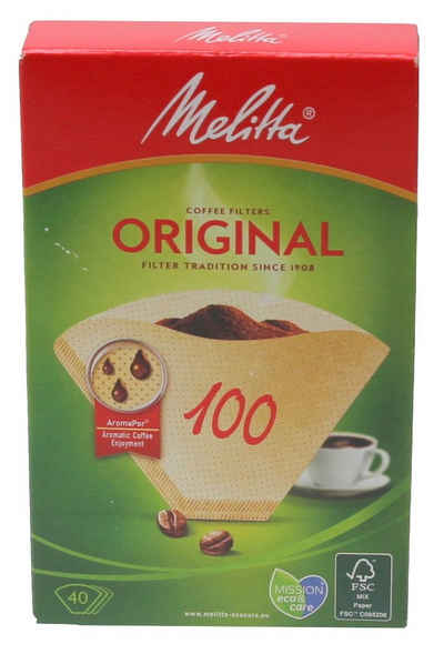 Melitta Filterkaffeemaschine Melitta 6627300 Kaffeefilter Größe 100 / 40 Stück