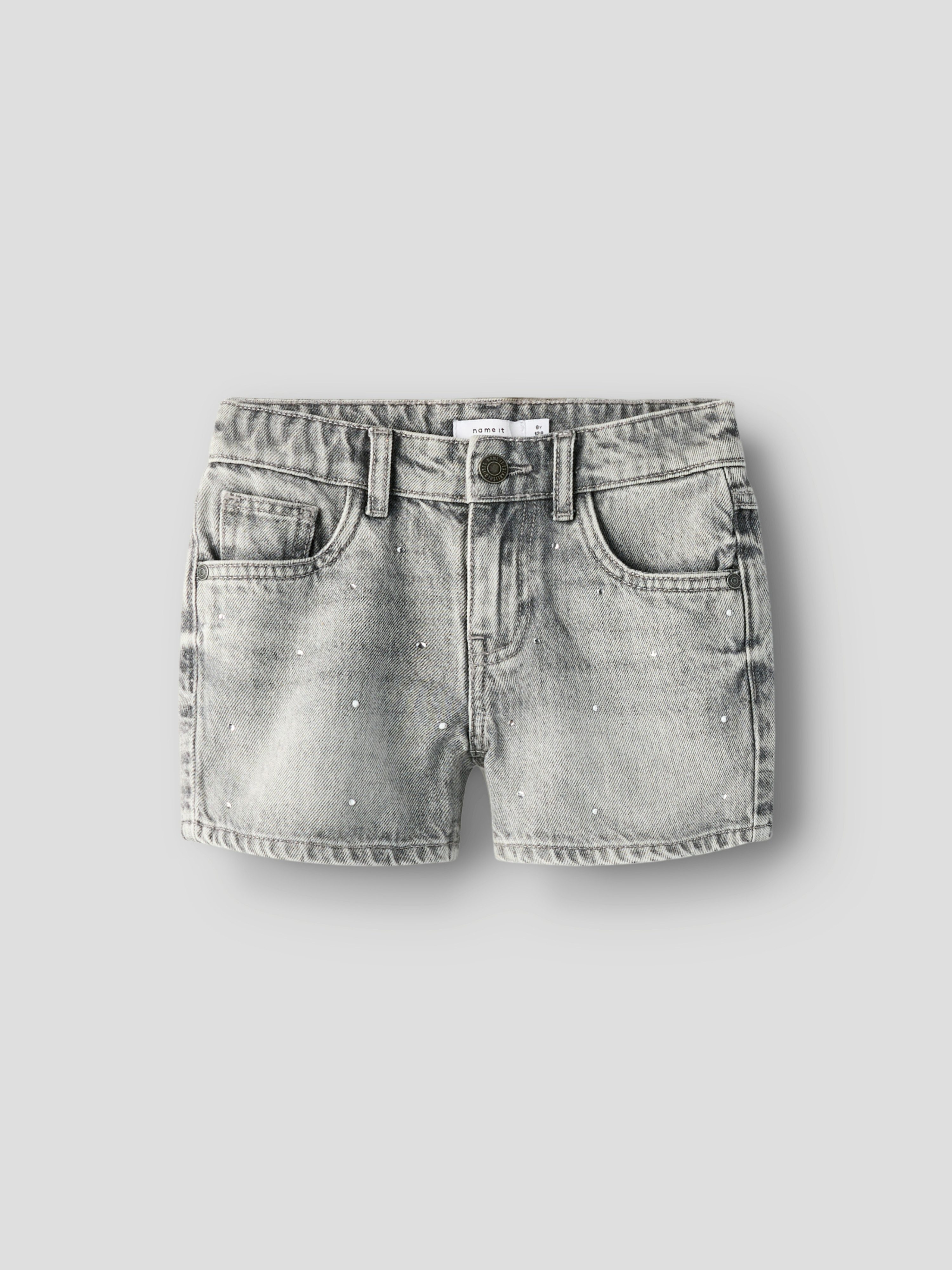 Name It Jeansshorts NKFROSE REG DNM SHORTS 6042-AC NOOS Baumwolle, mit Glitzersteinchen