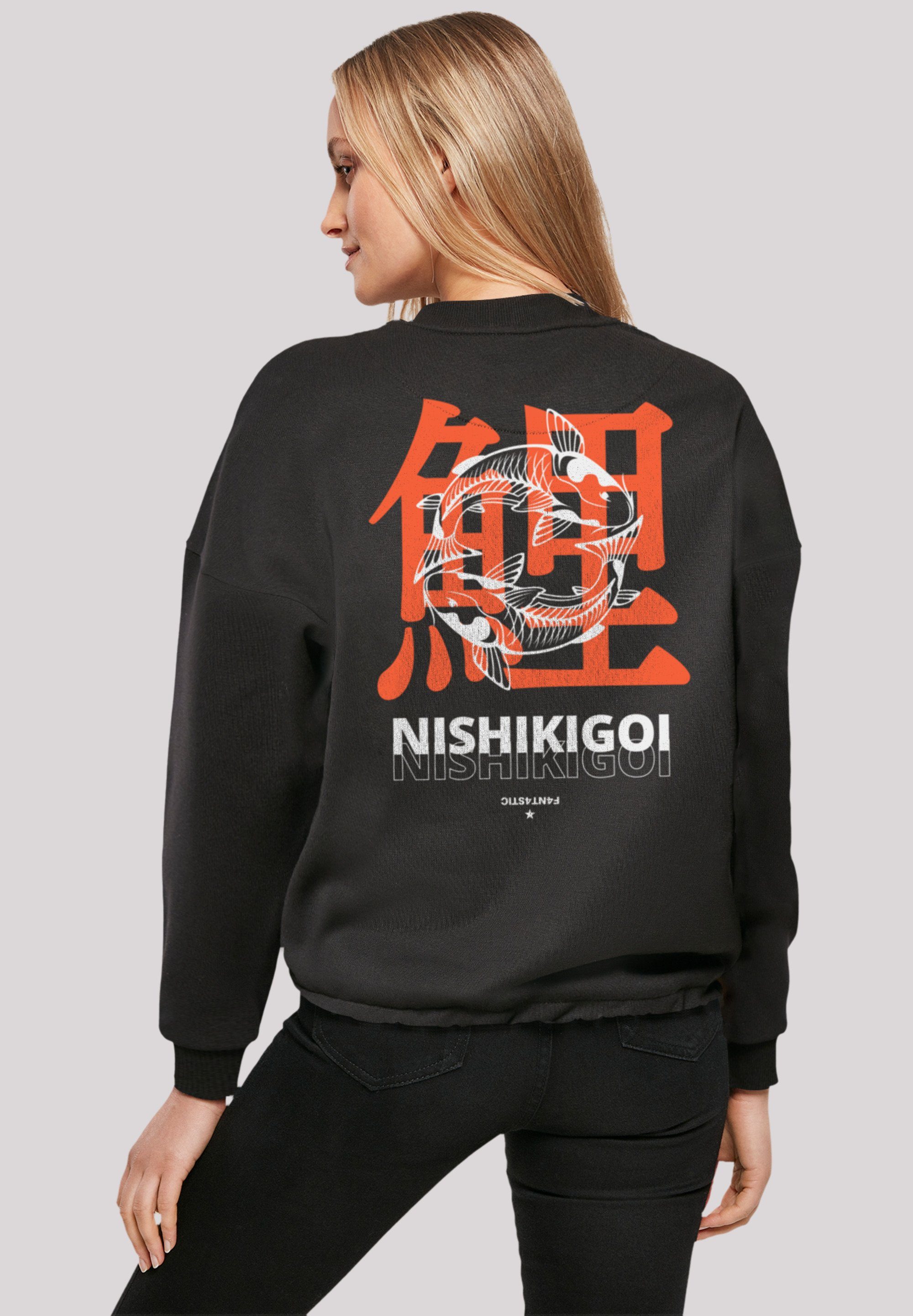 Japan Print schwarz Nishikigoi Sweatshirt Koi F4NT4STIC
