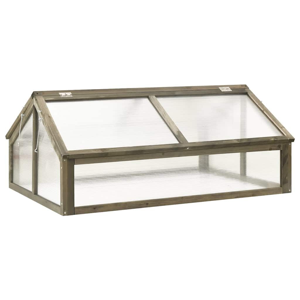 vidaXL Gewächshaus Gewächshaus Grau 114x80x50 cm Tannenholz