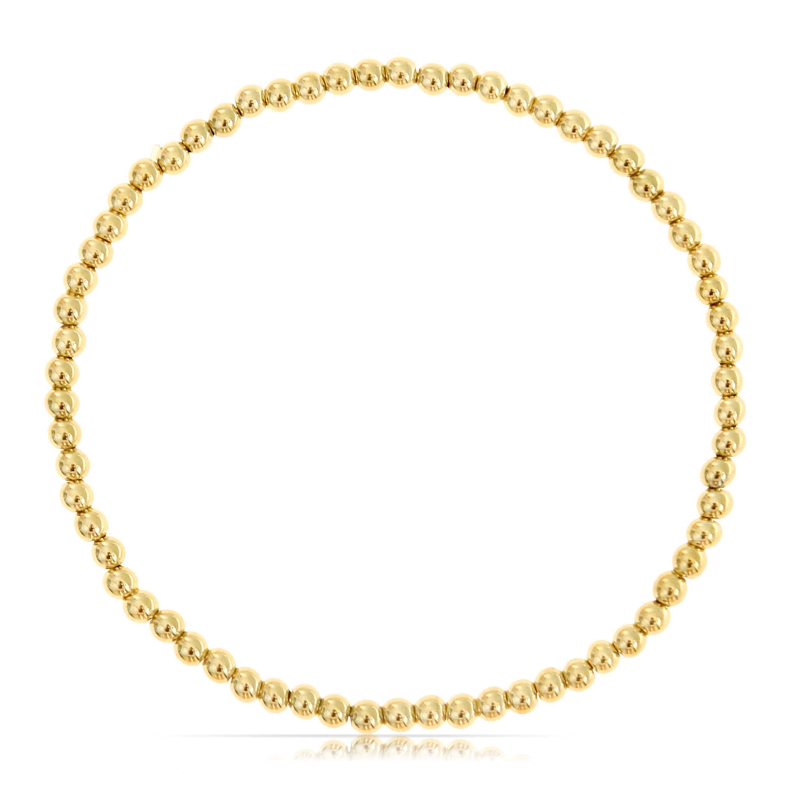 Made by Nami Perlenarmband Damen Gold Wasserfester Schmuck Geschenke für Frauen