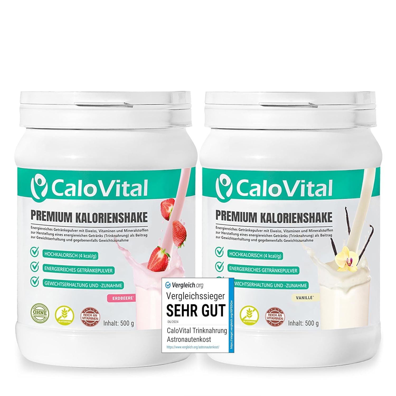 CaloVital Sparsets zum Zunehmen Trinknahrung für Gewichtszunahme CaloVital Pulver, 1000 g
