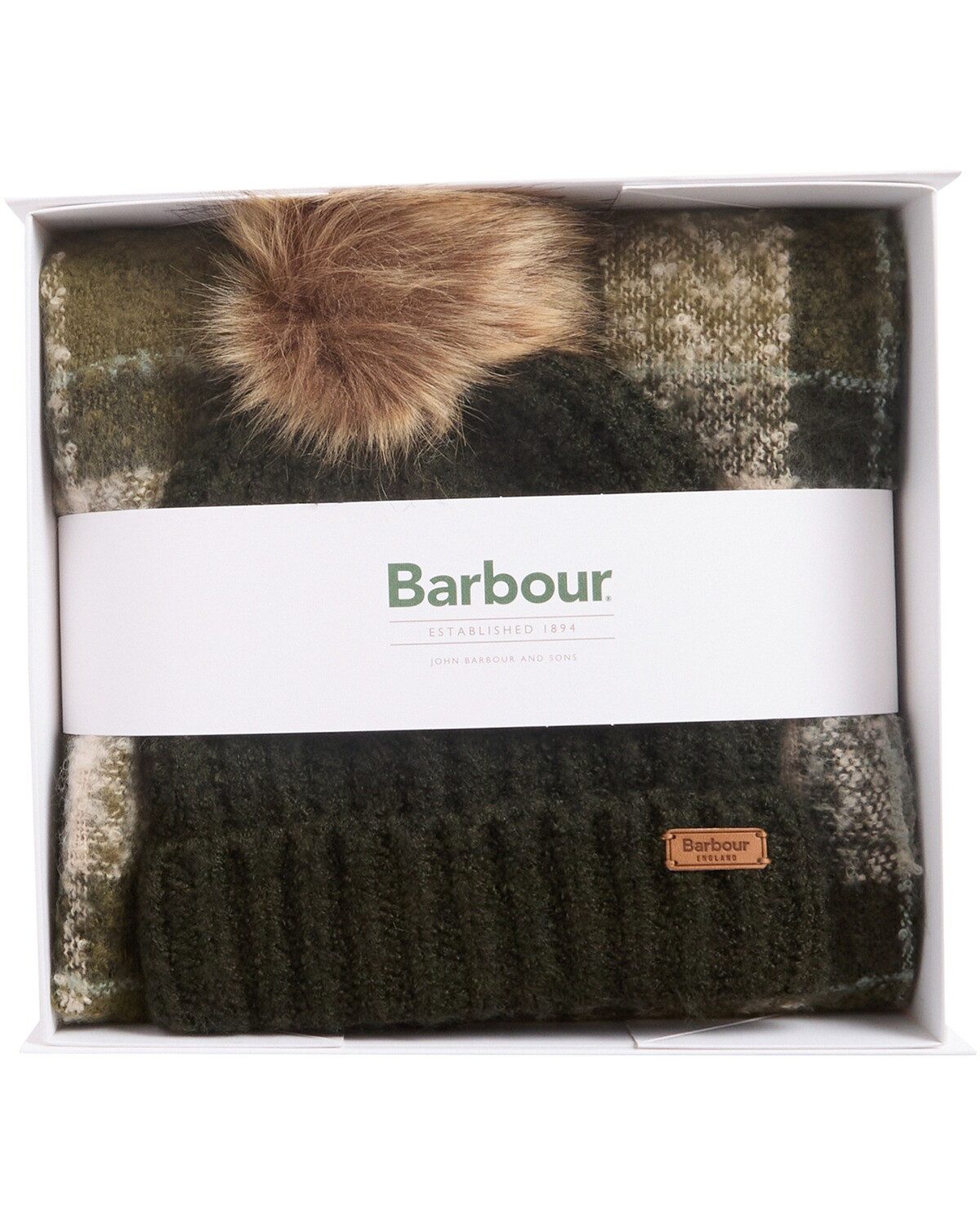 Barbour Bommelmütze Set Saltburn Beanie und günstig online kaufen