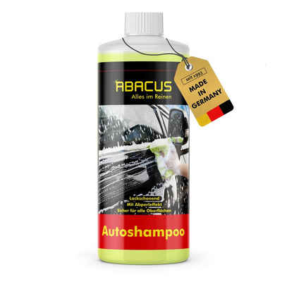 ABACUS Autoshampoo KFZ-Shampoo Auto Handwäsche Autoshampoo (Geeignet für Lack, Gummi, Kunststoffe, Chrom und vielem weiteren, [- Sehr wirksam gegen Insekten so wie Fett und Öle Lackschonend)
