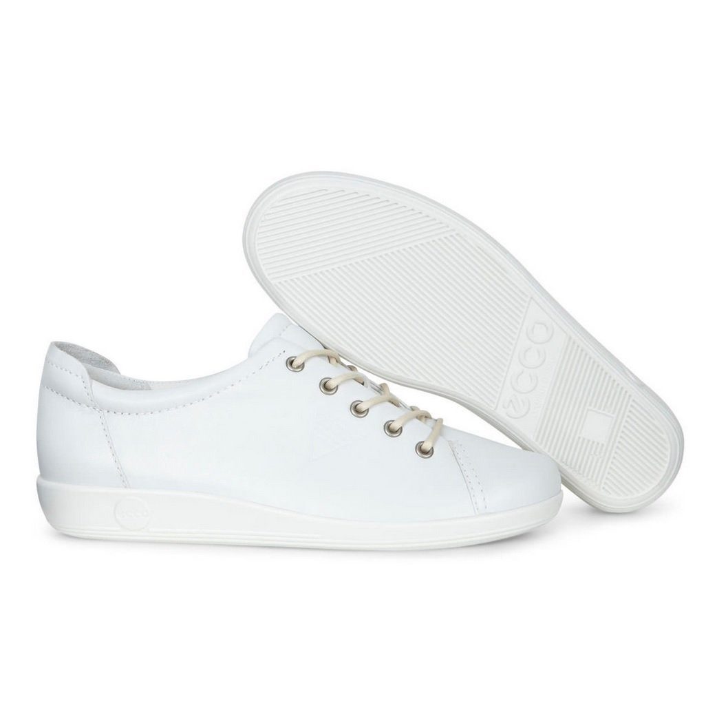 Ecco Soft 2.0 Tie (leichte und flexible Sohle) weiss Damen Sneaker günstig online kaufen