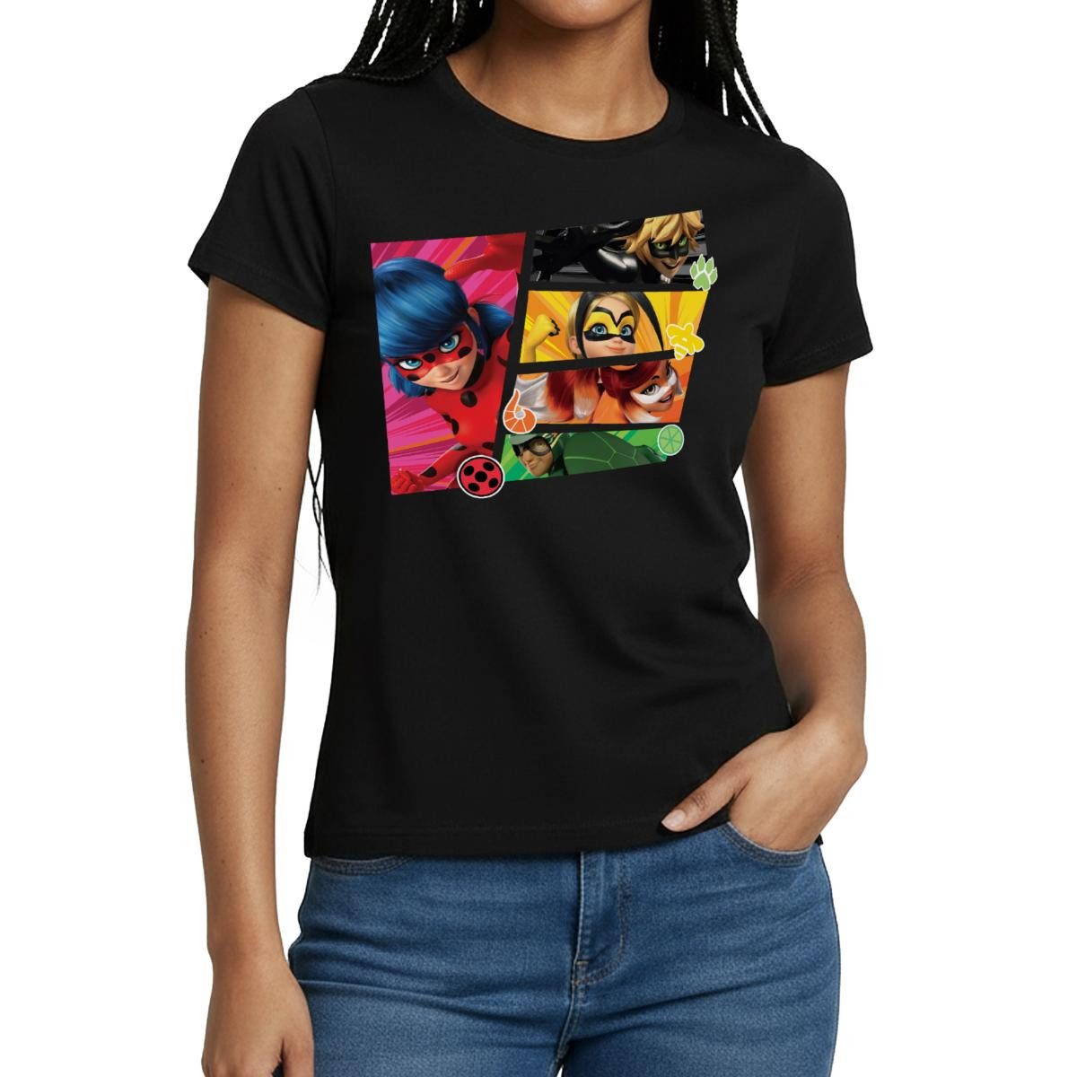 T-Shirt Miraculous Superhelden Frauen T-Shirt