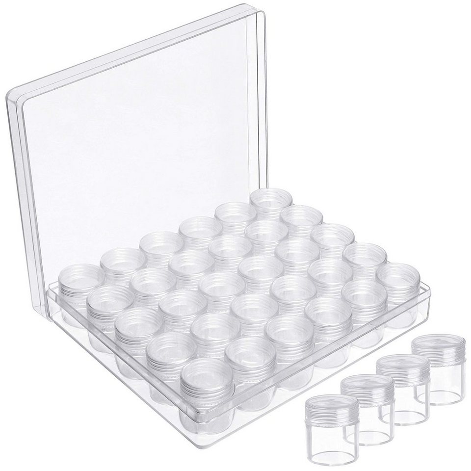 Kurtzy Aufbewahrungsbox Klare Mini-Behälter - 30 Creme-Proben für Kosmetik,  Transparente kleine Dosen - 30 Creme-Dosen Probendöschen für Kosmetik