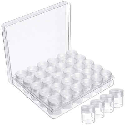 Kurtzy Aufbewahrungsbox Klare Mini-Behälter - 30 Creme-Proben für Kosmetik, Transparente kleine Dosen - 30 Creme-Dosen Probendöschen für Kosmetik