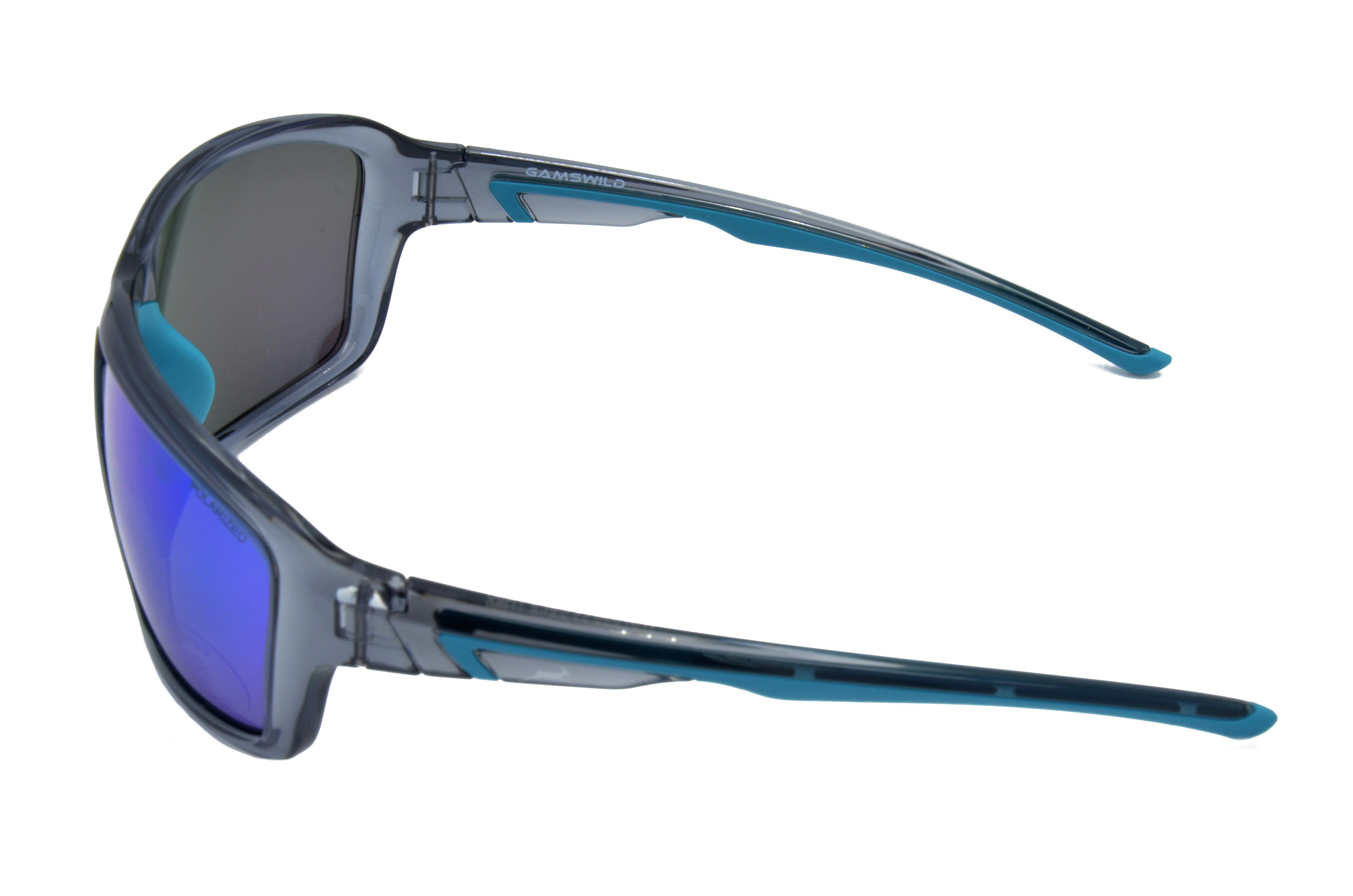 WS7536 polarisiert Sportbrille Damen Sonnenbrille Skibrille Fahrradbrille TR90 Unisex, grün-türkis Herren & Gamswild