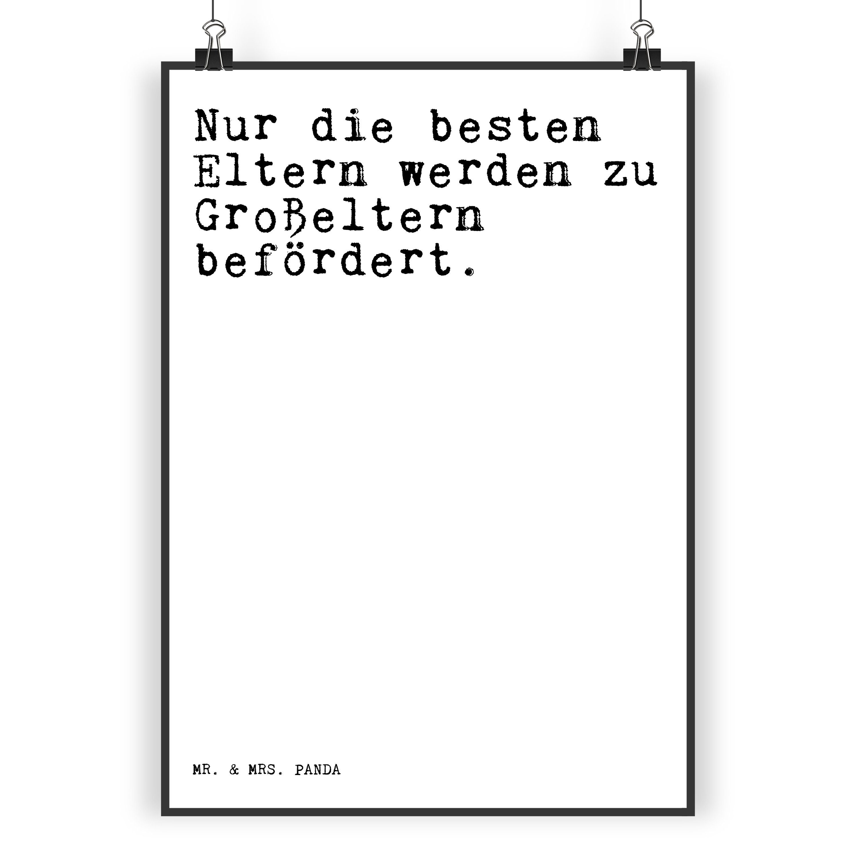 Mr. & Mrs. Panda Poster »Nur die besten Eltern... Weiß Geschenk