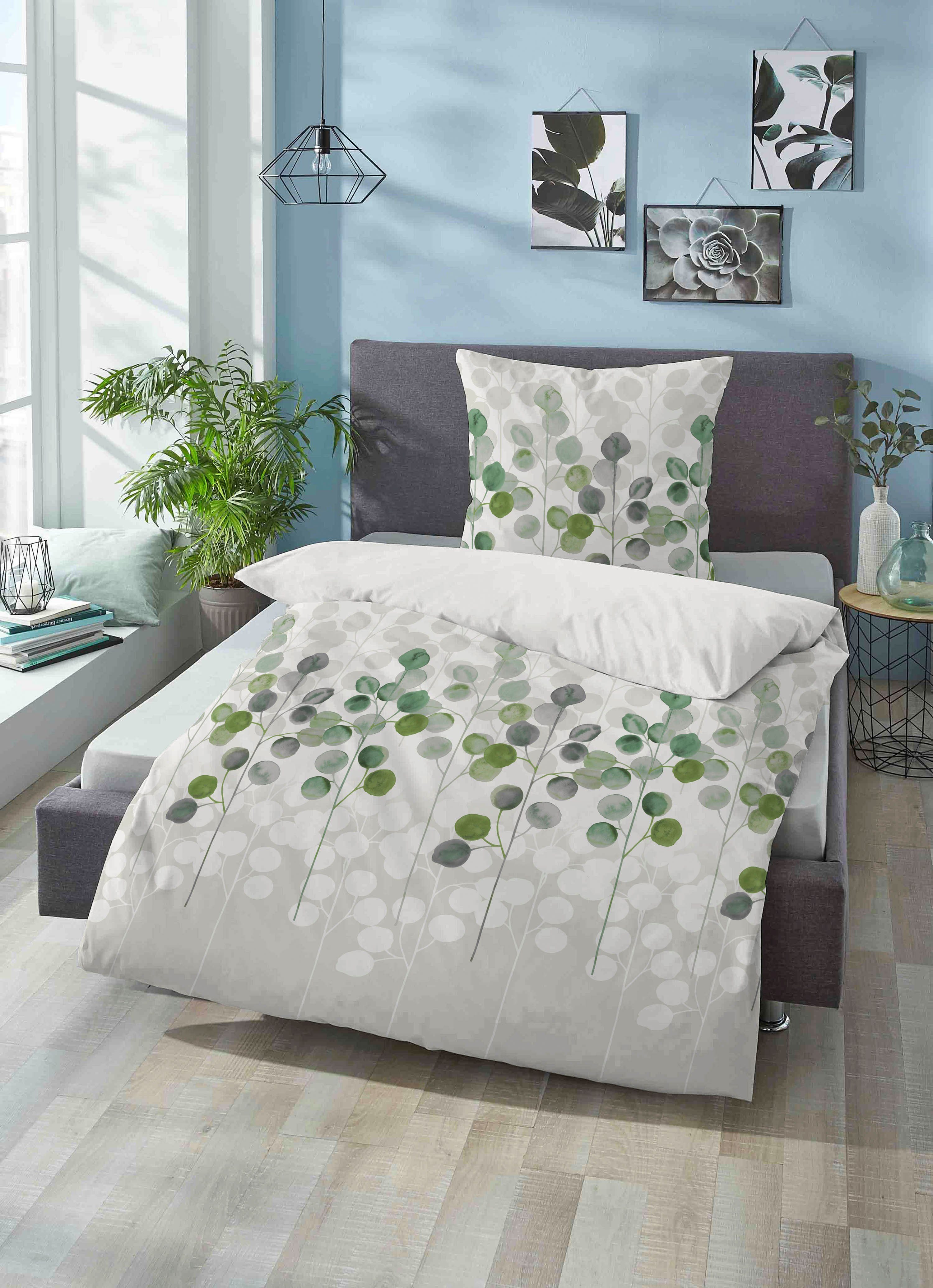 Biberna Bettwäsche "Ella" 2 Stk. tlg. absolut bügelfrei, 100% Baumwolle, mi günstig online kaufen