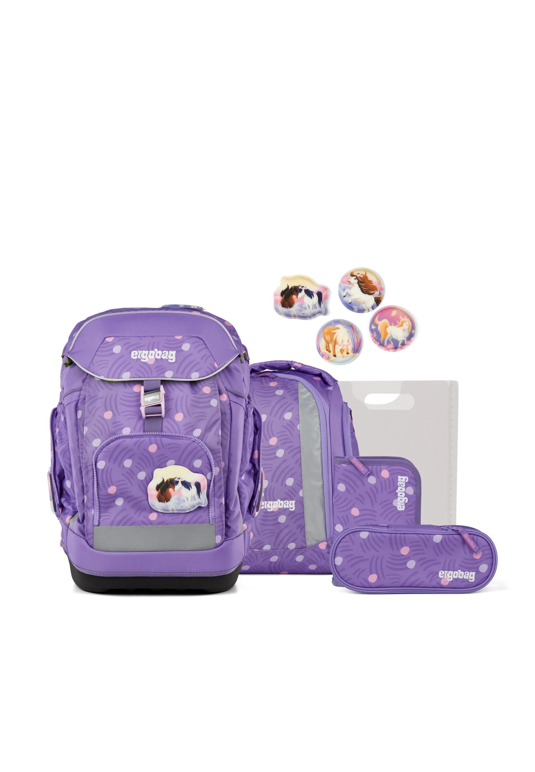 ergobag Schulranzen maxi Set (6-tlg., 6-teiliges Set)