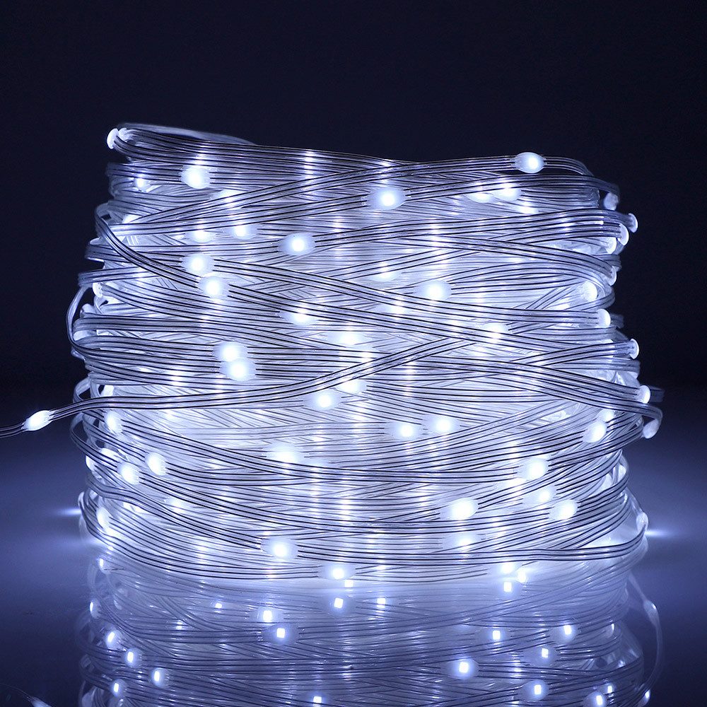 Lapamax LED-Lichterkette LED-Lichterkette Weihnachten, 8 Modi, Memory, 10–100 m, bis 800 LEDs, Weihnachtsbeleuchtung 31 V, 4 Lichtfarben, innen & außen, 2 m Kabel