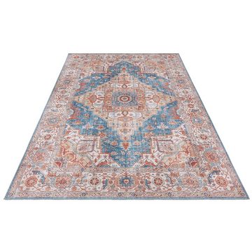 Teppich Vintage Teppich Sylla Jeansblau, NOURISTAN, rechteckig, Höhe: 5 mm