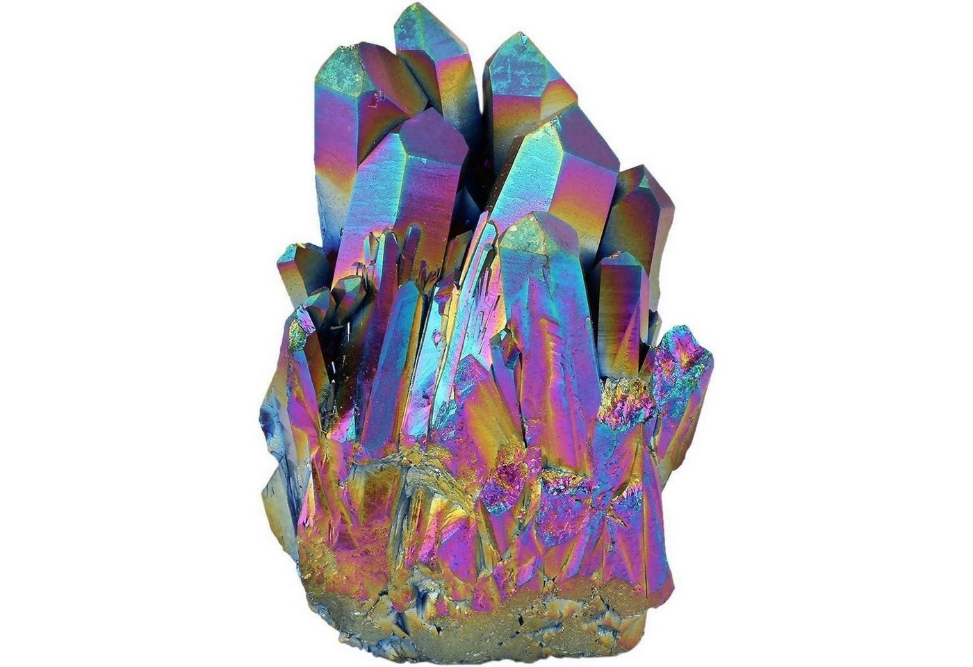 LuxusKollektion Edelstein Natürlicher Bergkristall Titan Quarz Cluster Figur Deko 33-63 mm