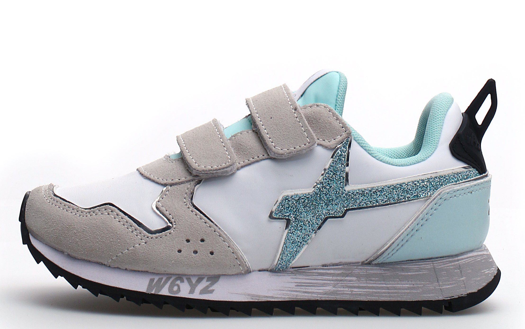 W6YZ W6YZ Sneaker Low Jet Mädchen Schuhe Klett Weiß Grün 1N91 Sneaker