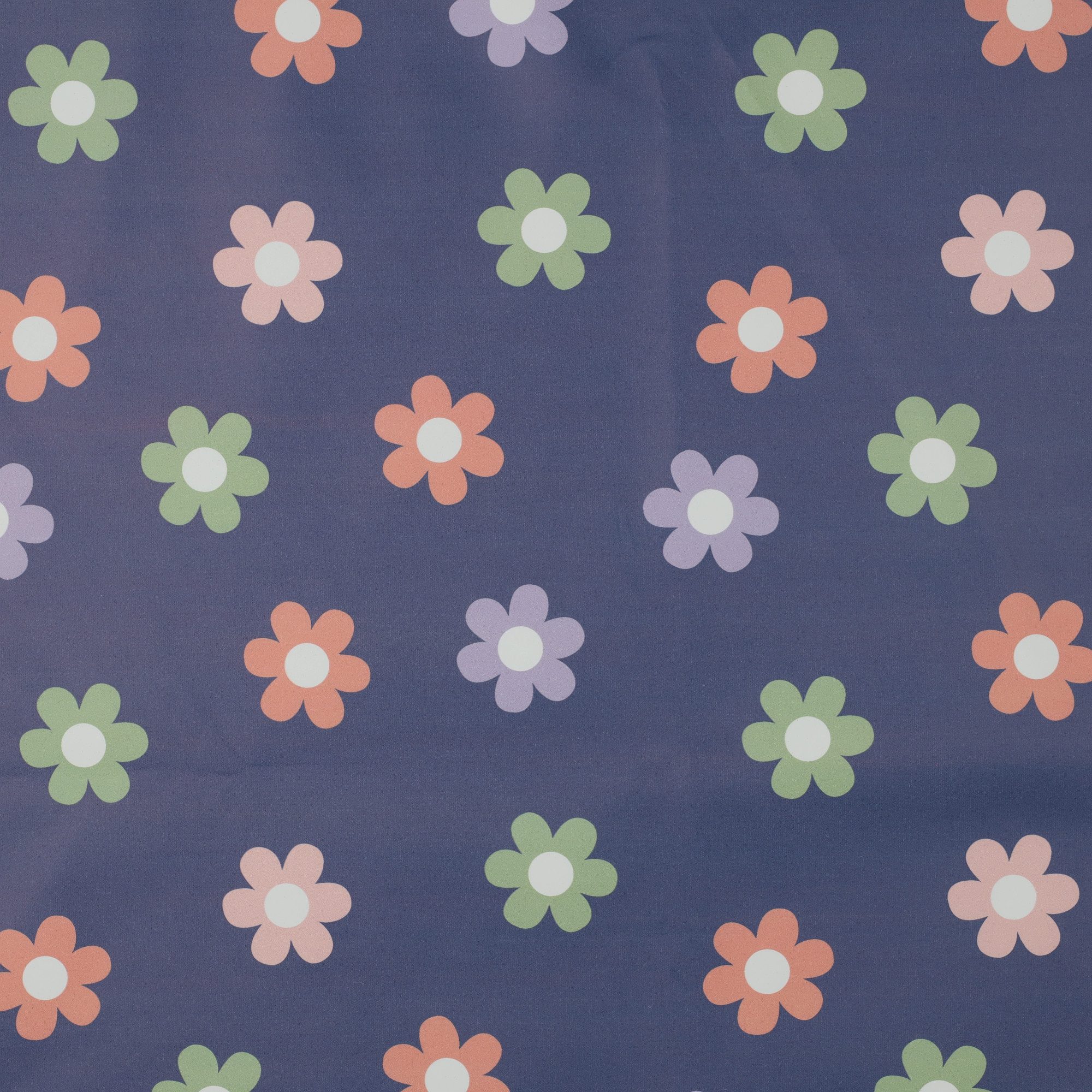 Bunte Blumen auf blau