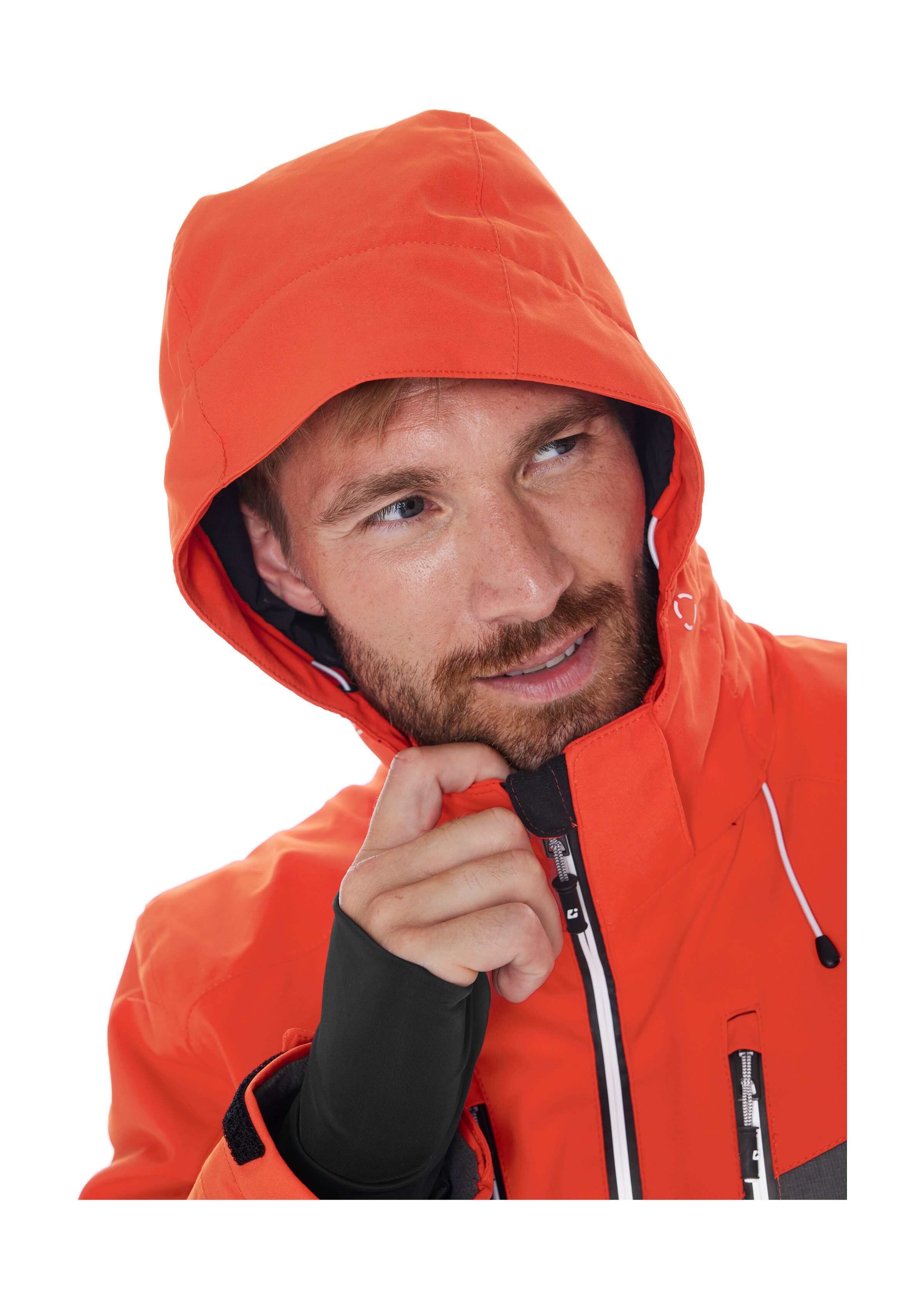 Killtec Skijacke KSW 45 MN SKI JCKT Trendige, wasserdichte Skijacke mit abnehmbarer Kapuze und Schneefang