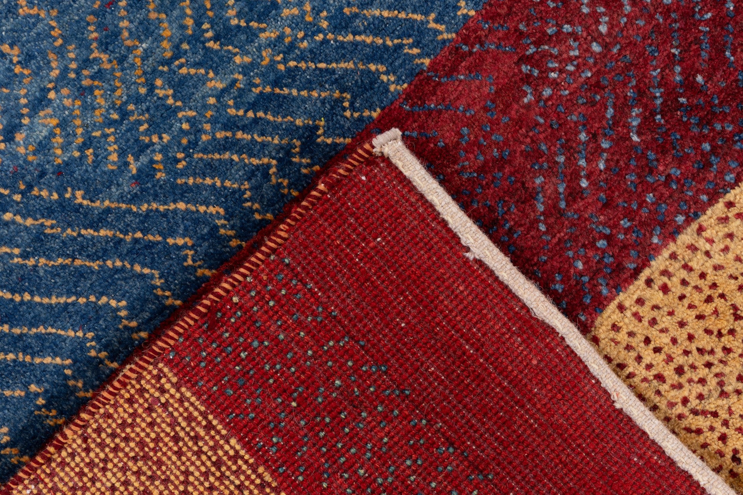 CABBEL Wollteppich Premium Perser Gabbeh Teppich Mehrfarbig 103x146 cm, Rechteckig, Höhe: 20 mm, Handgeknüpftes Unikat aus 100% Wolle – langlebig und natürlich