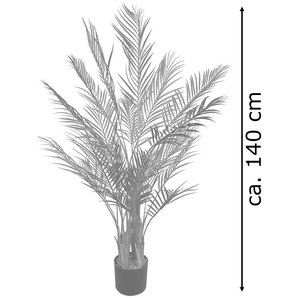 140 Arekapalme Palme cm Decovego, Künstliche Decovego Palmenbaum Pflanze Kunstpflanze Kunstpflanze