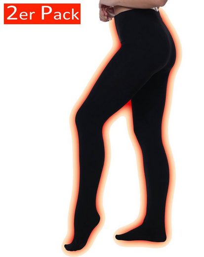 Yenita® Thermostrumpfhose (2 Stück) mit wärmenden Innenfleece online ...