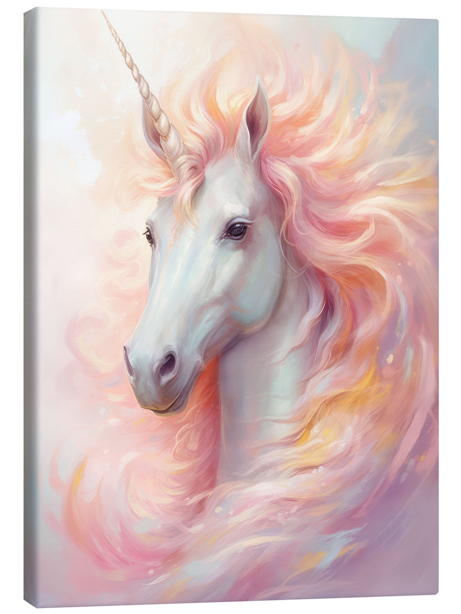 Posterlounge Wandbild Traumhaft schönes Einhorn, Dolphins DreamDesign, erhältlich als Poster, Leinwandbild, Wandsticker oder Acrylglasbild