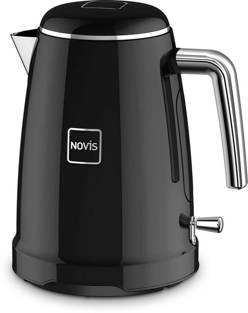 NOVIS Wasserkocher K1 schwarz, 1,6 l, 2400 W, Metallgehäuse