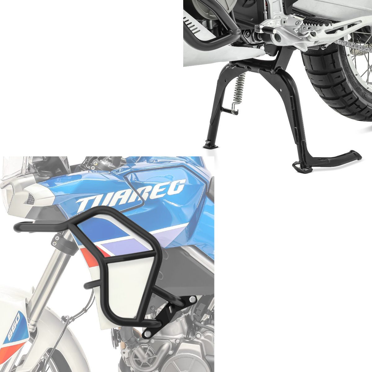 ConStands Motorradheber Set: Hauptständer passend für Aprilia Tuareg 660 / Rally 22-26 + Sturz