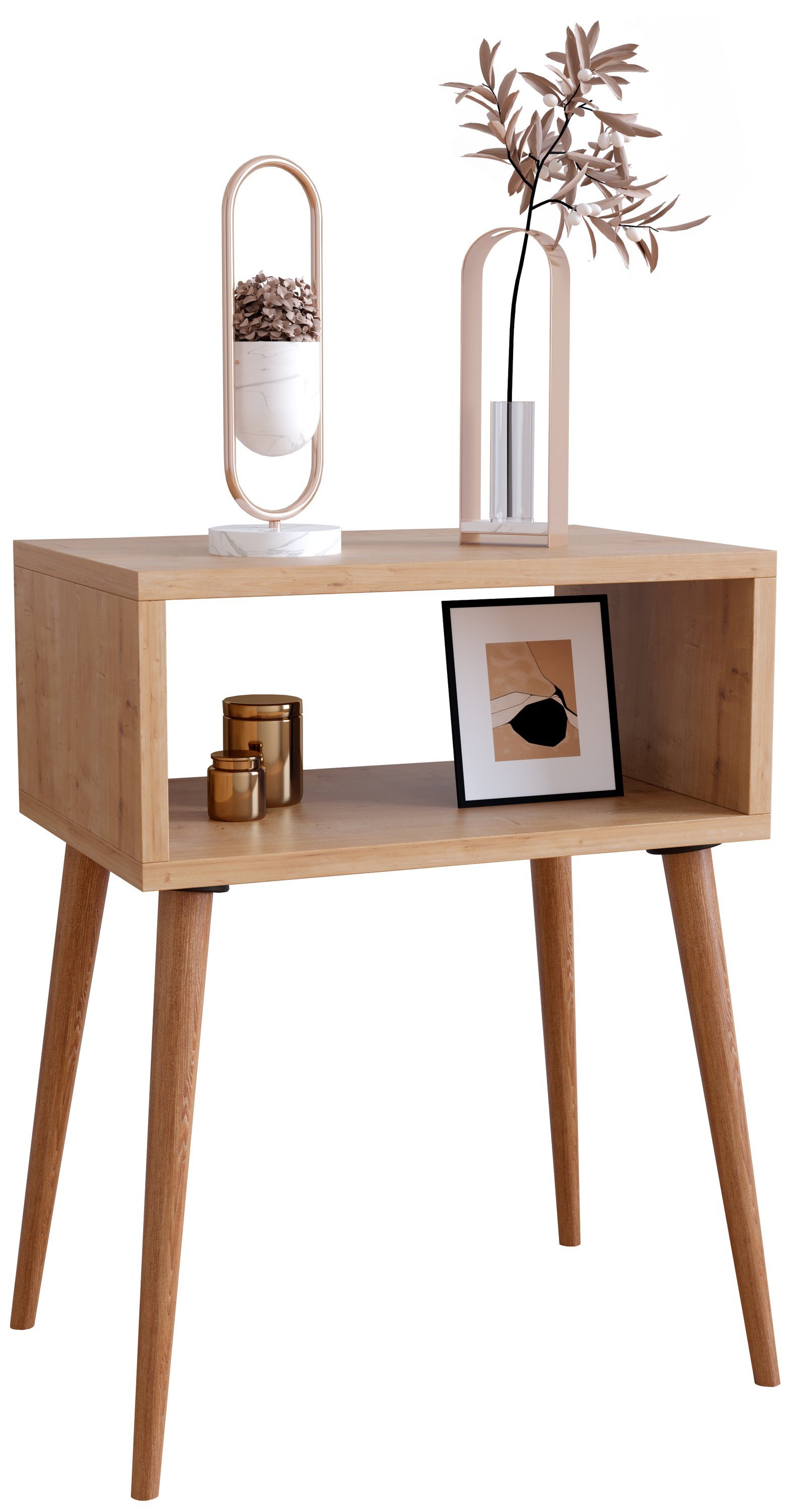 VCM Nachttisch Holz Retro Nachttisch Beistelltisch Singol M günstig online kaufen