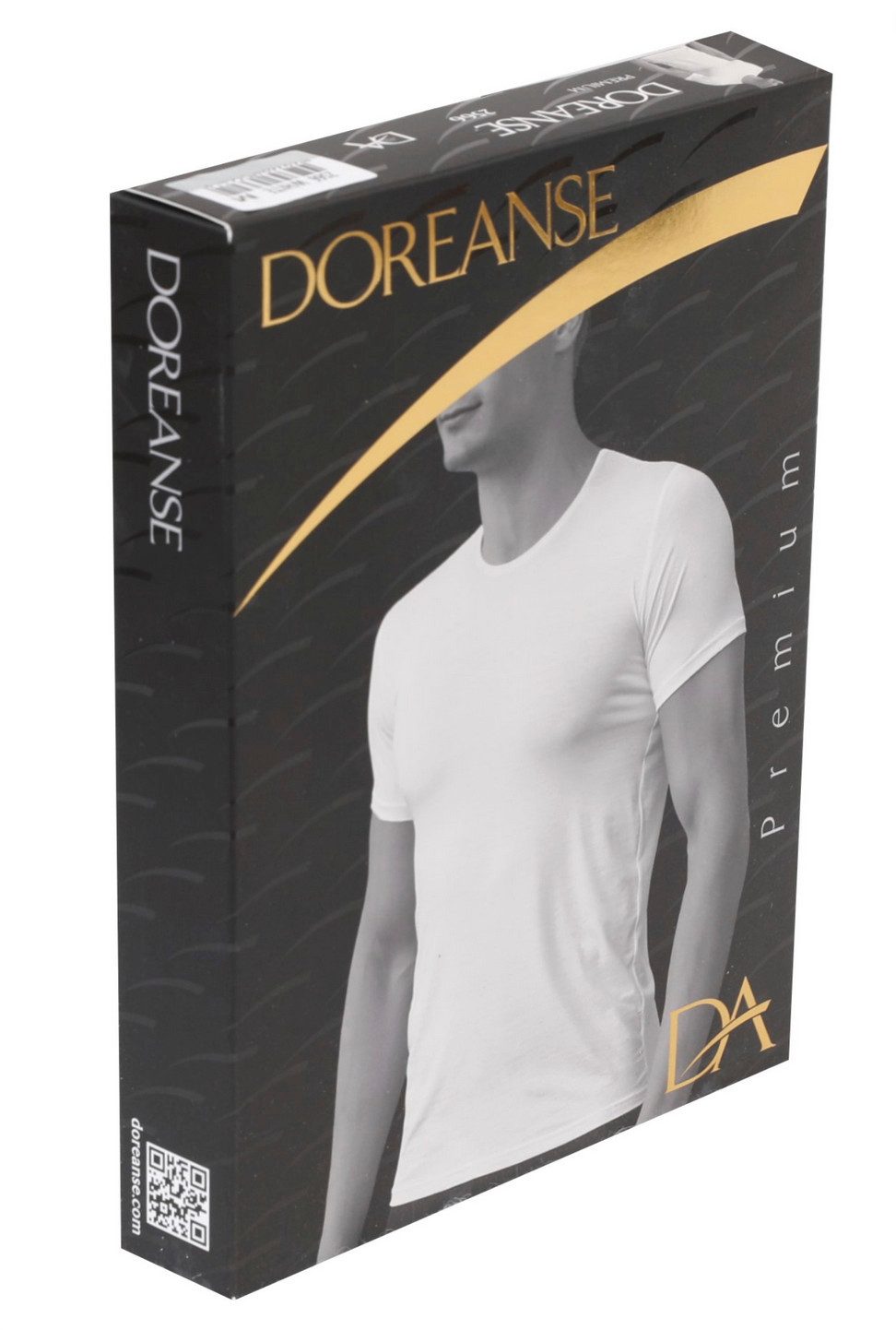 DOREANSE T-Shirt Herren Premium Basic Top Ultraweich Langlebig 2566 - 3 Farben