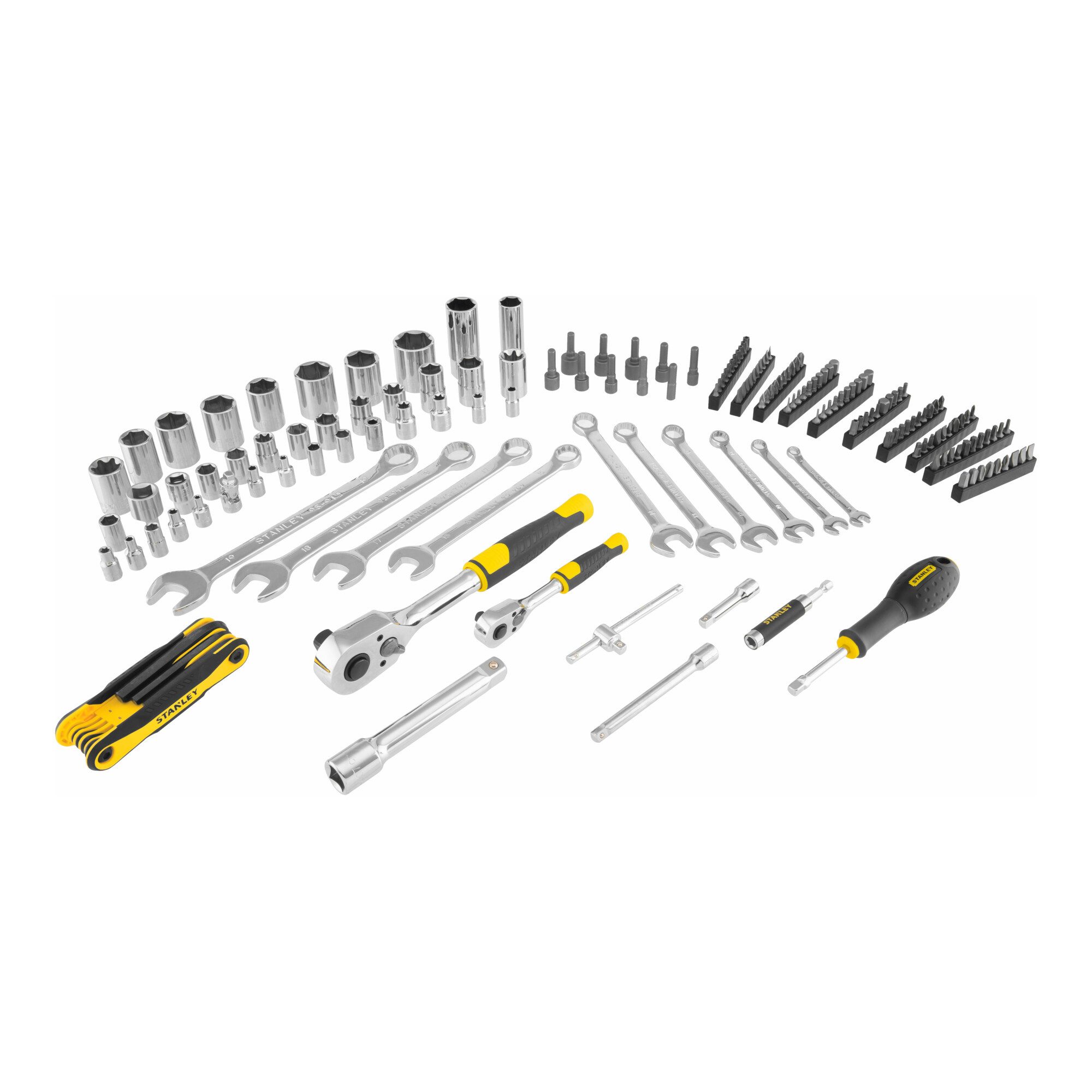STANLEY Bit- und Steckschlüsselset Stanley Steckschlüssel-Satz 175-teilig