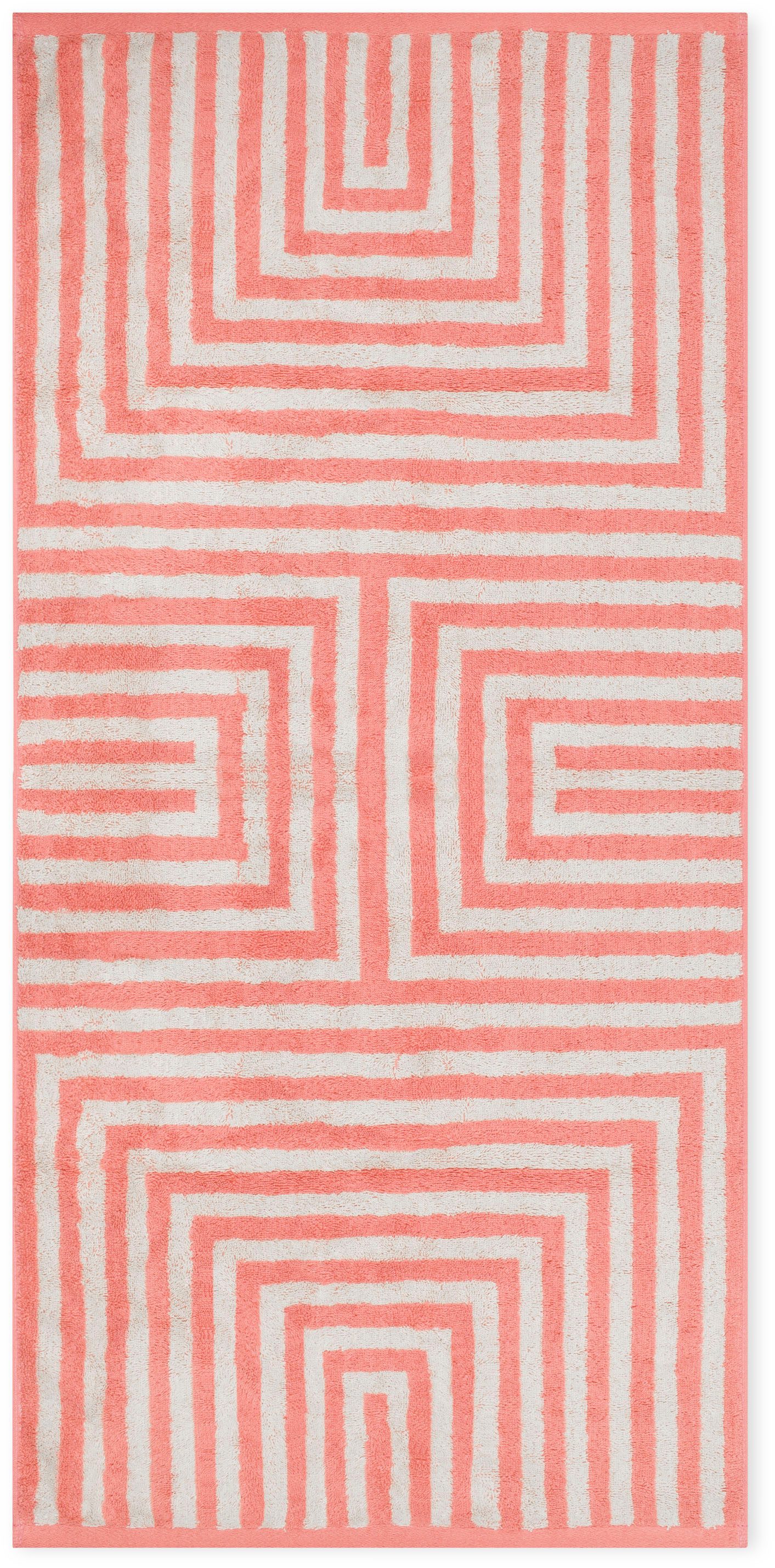 ROSS Handtücher Grafik, Frottier (Packung, 2-St), aus feinster Baumwolle